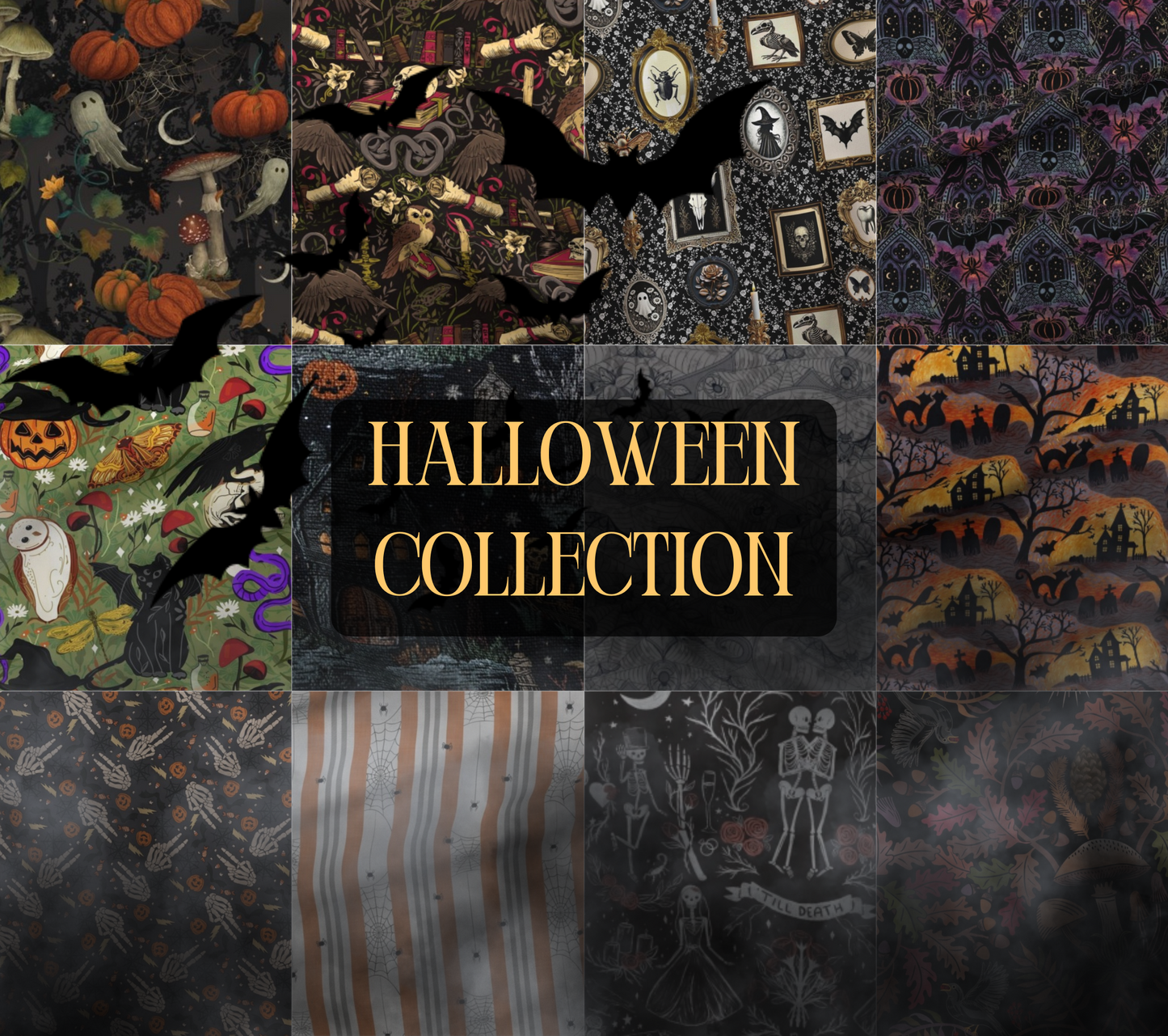 Halloween Collection - Curated Prints for Custom Grownup Blankies
