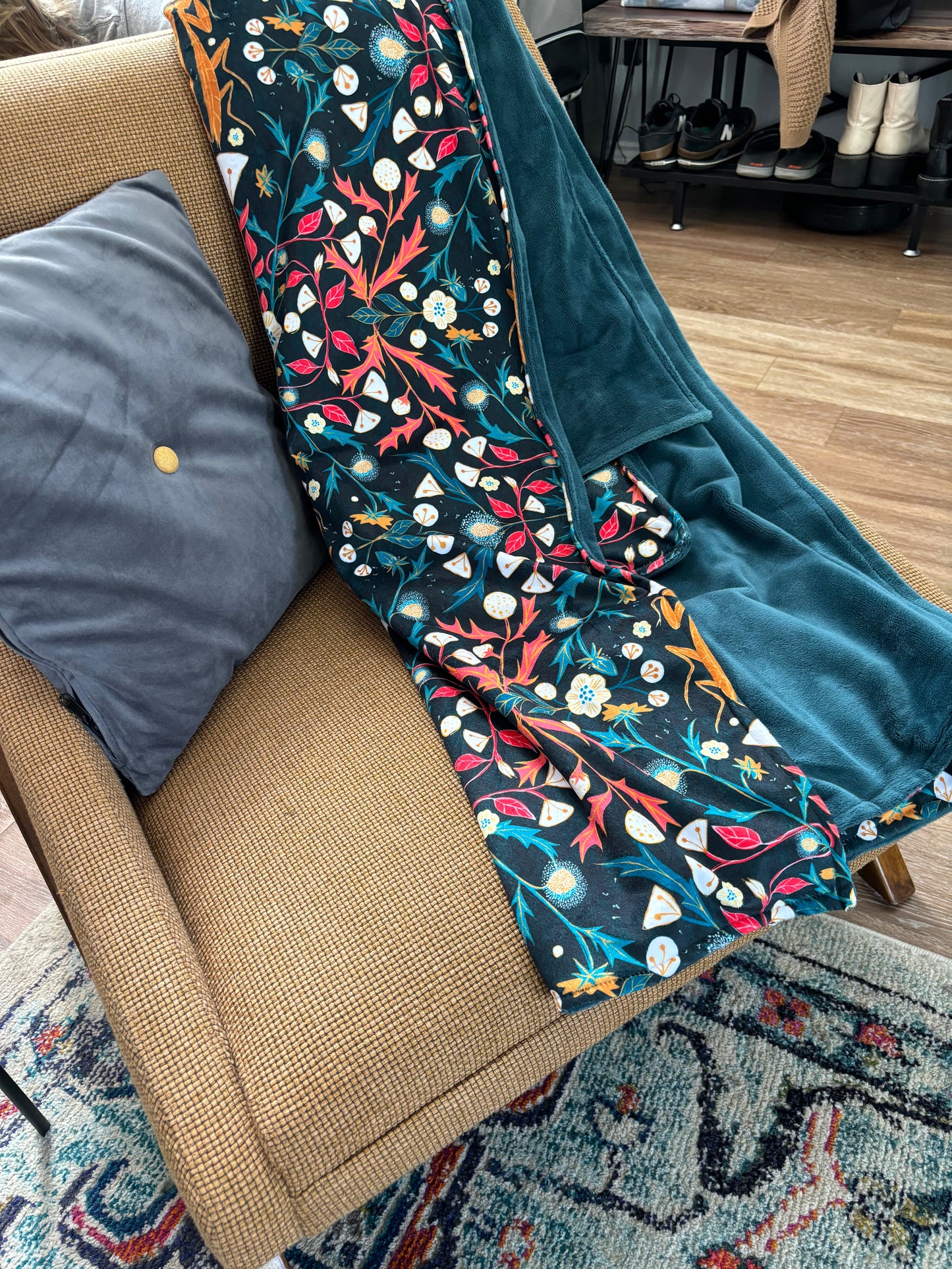 Custom Grownup Blankies - Eclectic, Minky Blanket