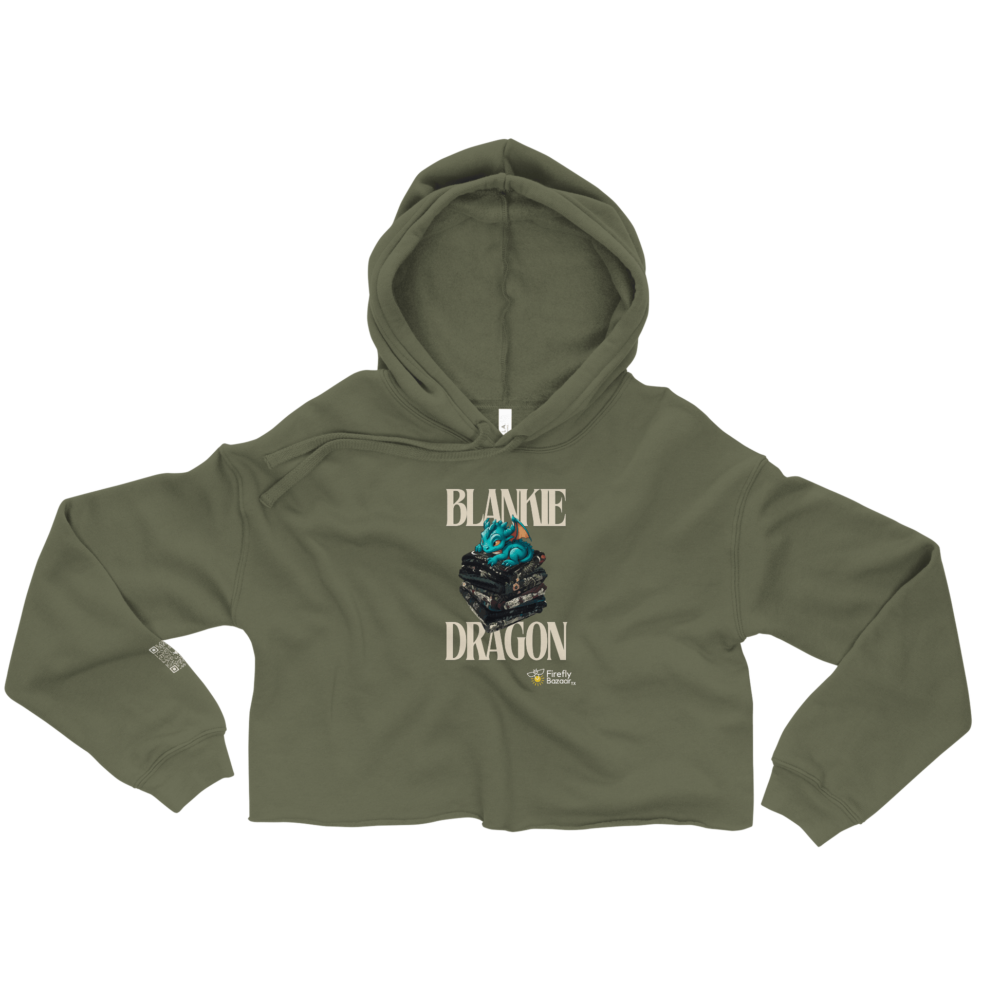 Blankie Dragon Crop Hoodie - FireflyBazaarTX
