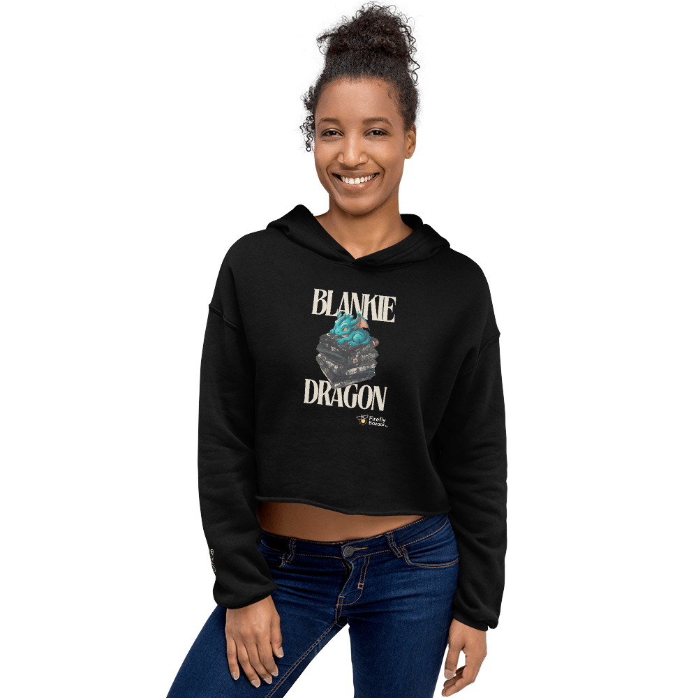 Blankie Dragon Crop Hoodie - FireflyBazaarTX