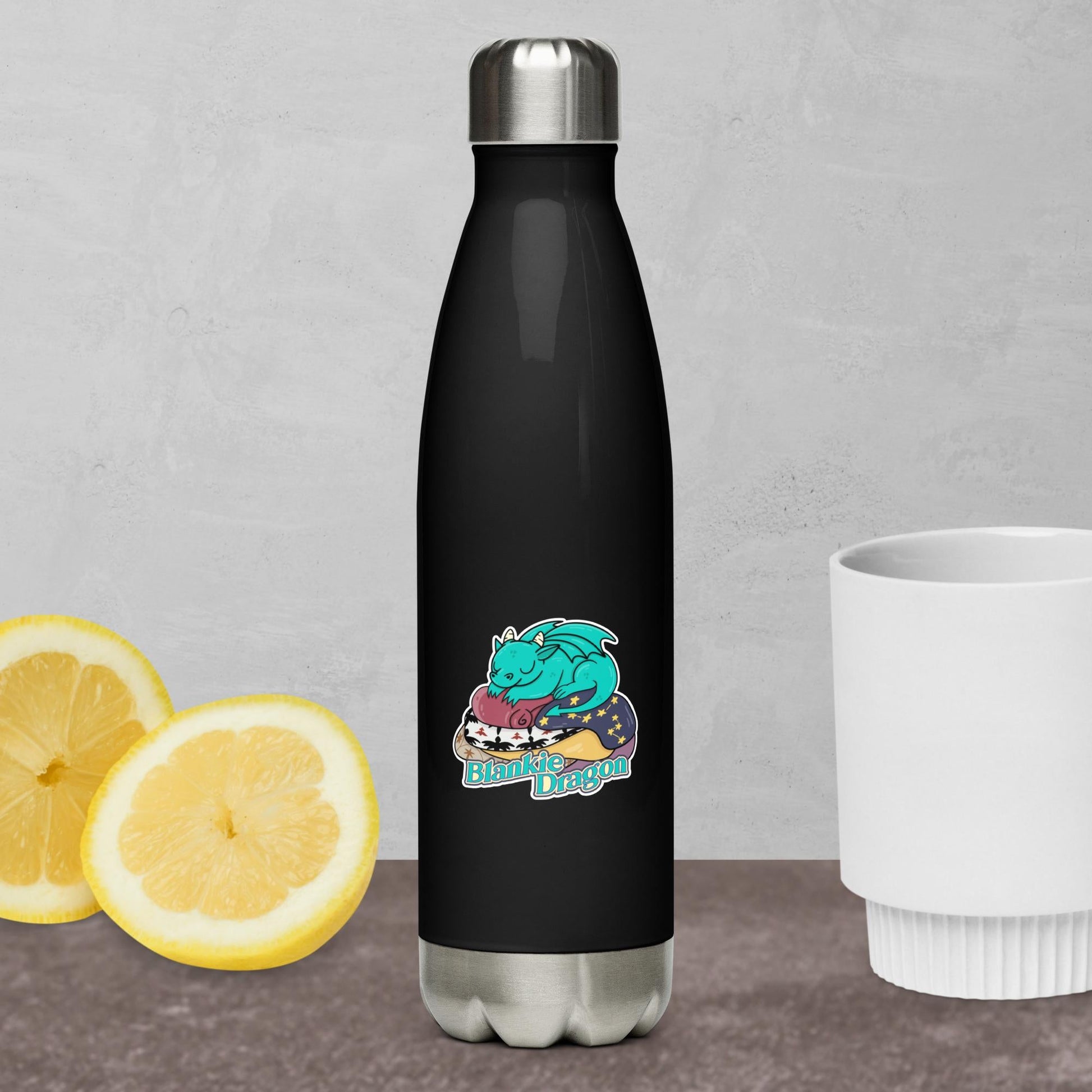 Blankie Dragon Steel Water Bottle - FireflyBazaarTX