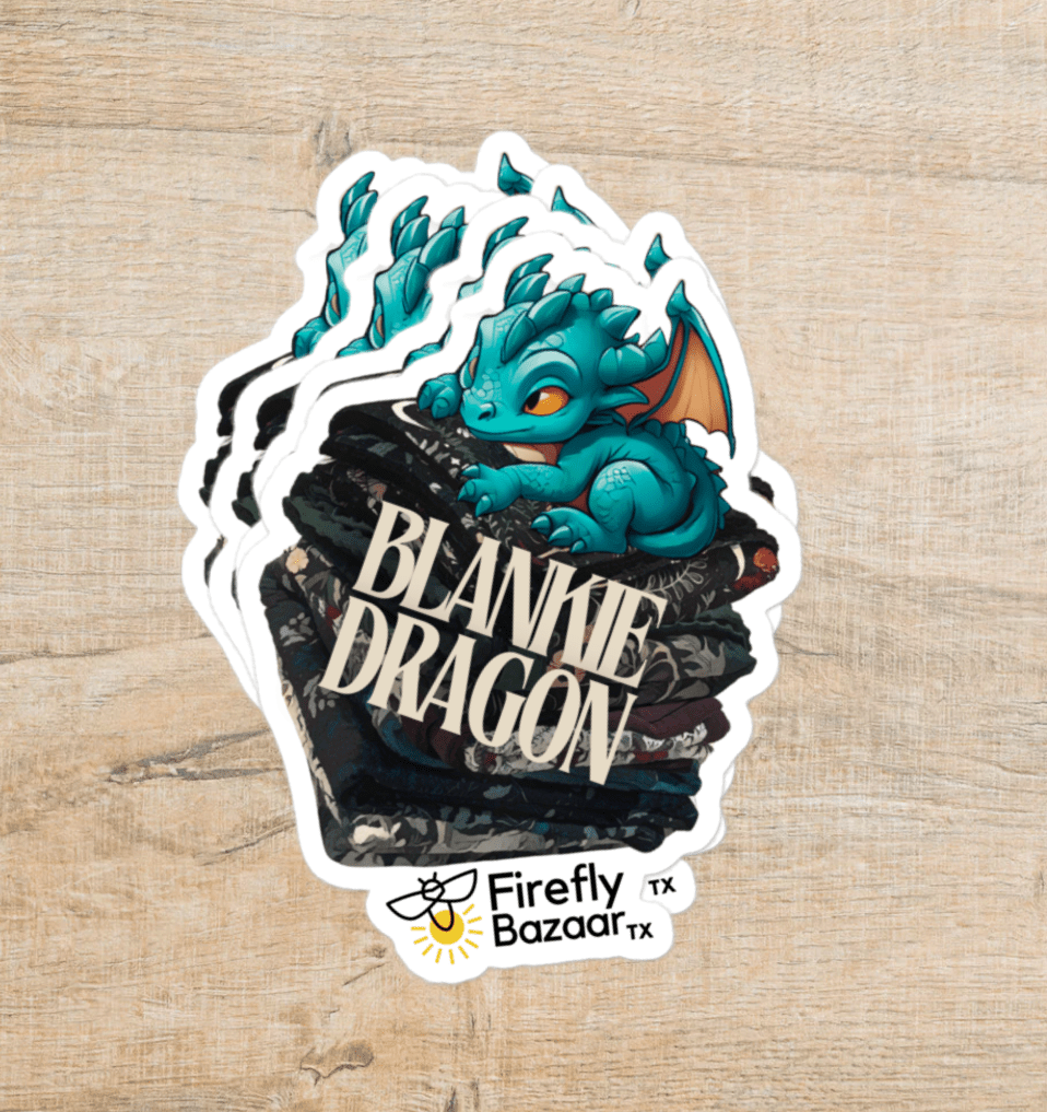 Blankie Dragon Vinyl Sticker - FireflyBazaarTX