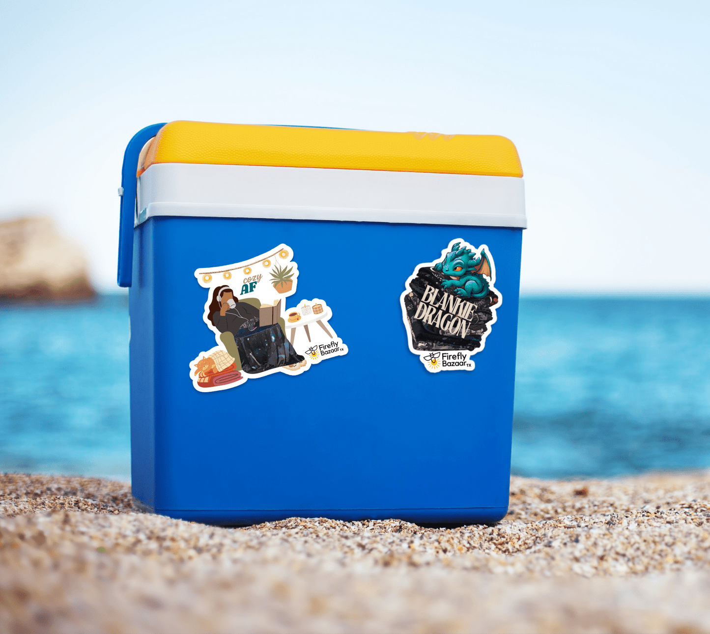 Cozy AF - Thick Vinyl Stickers - FireflyBazaarTX