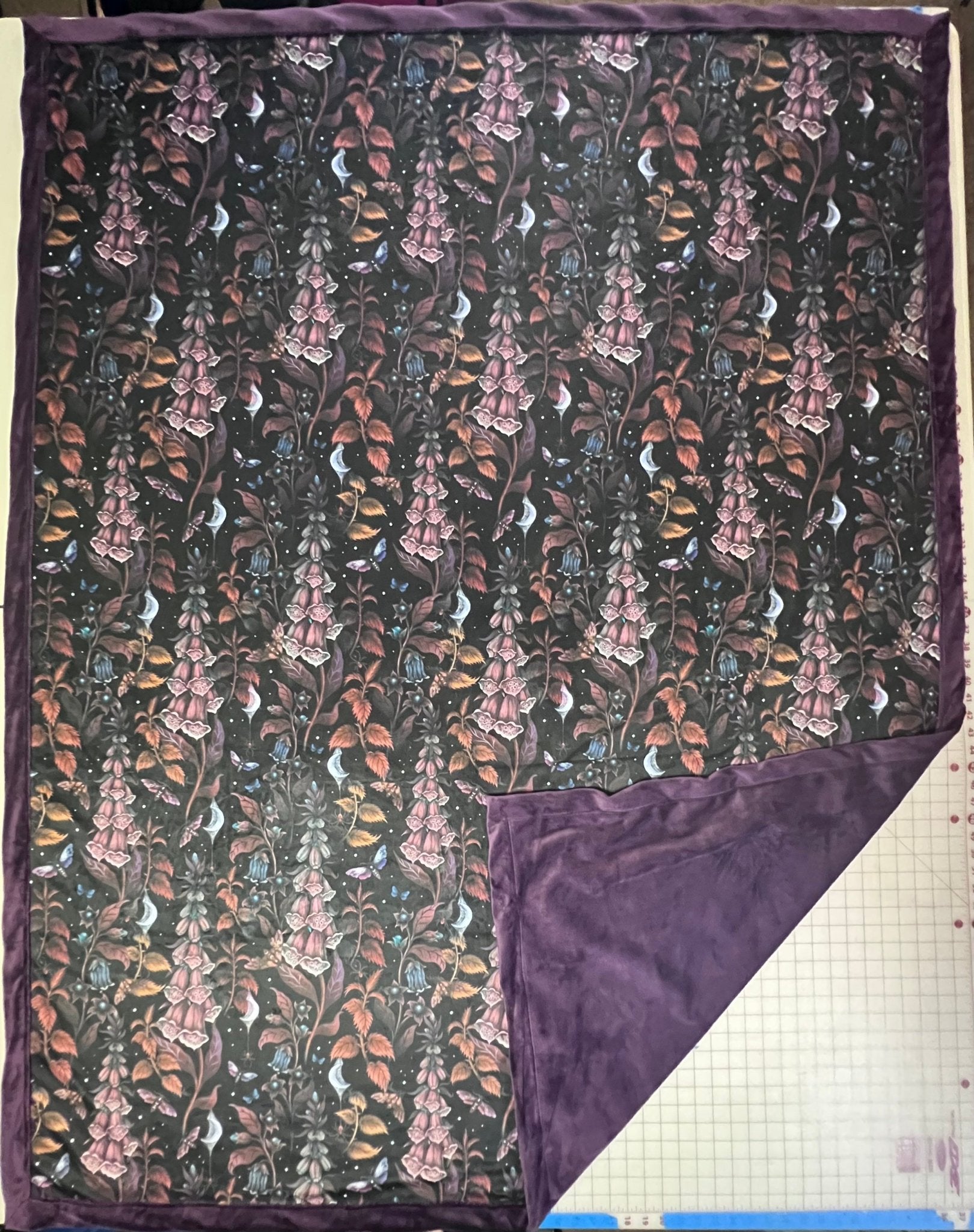 Custom Grownup Blankies - Dark Collection, Minky Blanket - FireflyBazaarTX