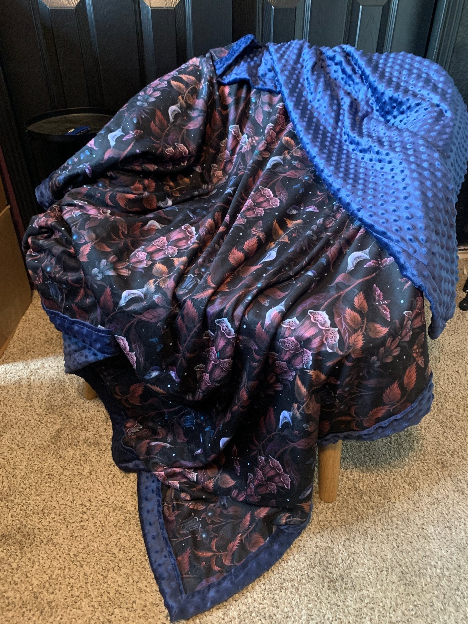 Custom Grownup Blankies - Dark Collection, Minky Blanket - FireflyBazaarTX