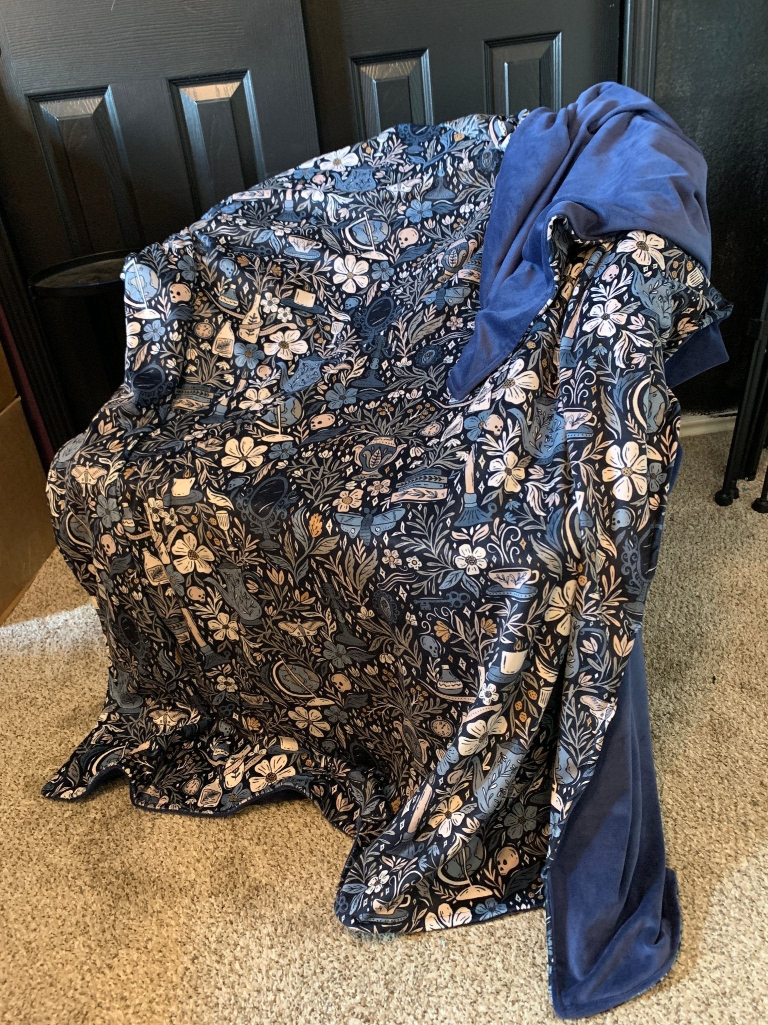 Custom Grownup Blankies - Dark Collection, Minky Blanket - FireflyBazaarTX