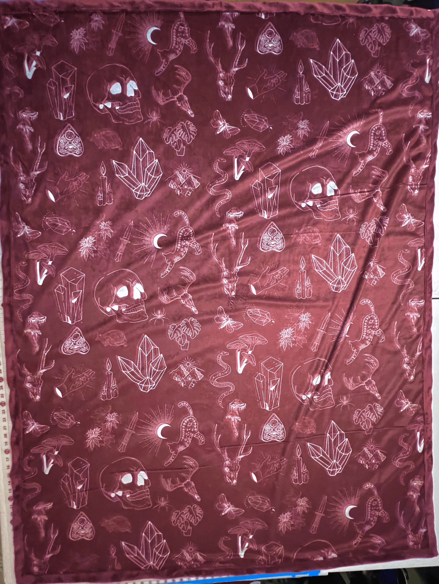 Custom Grownup Blankies - Dark Collection, Minky Blanket - FireflyBazaarTX