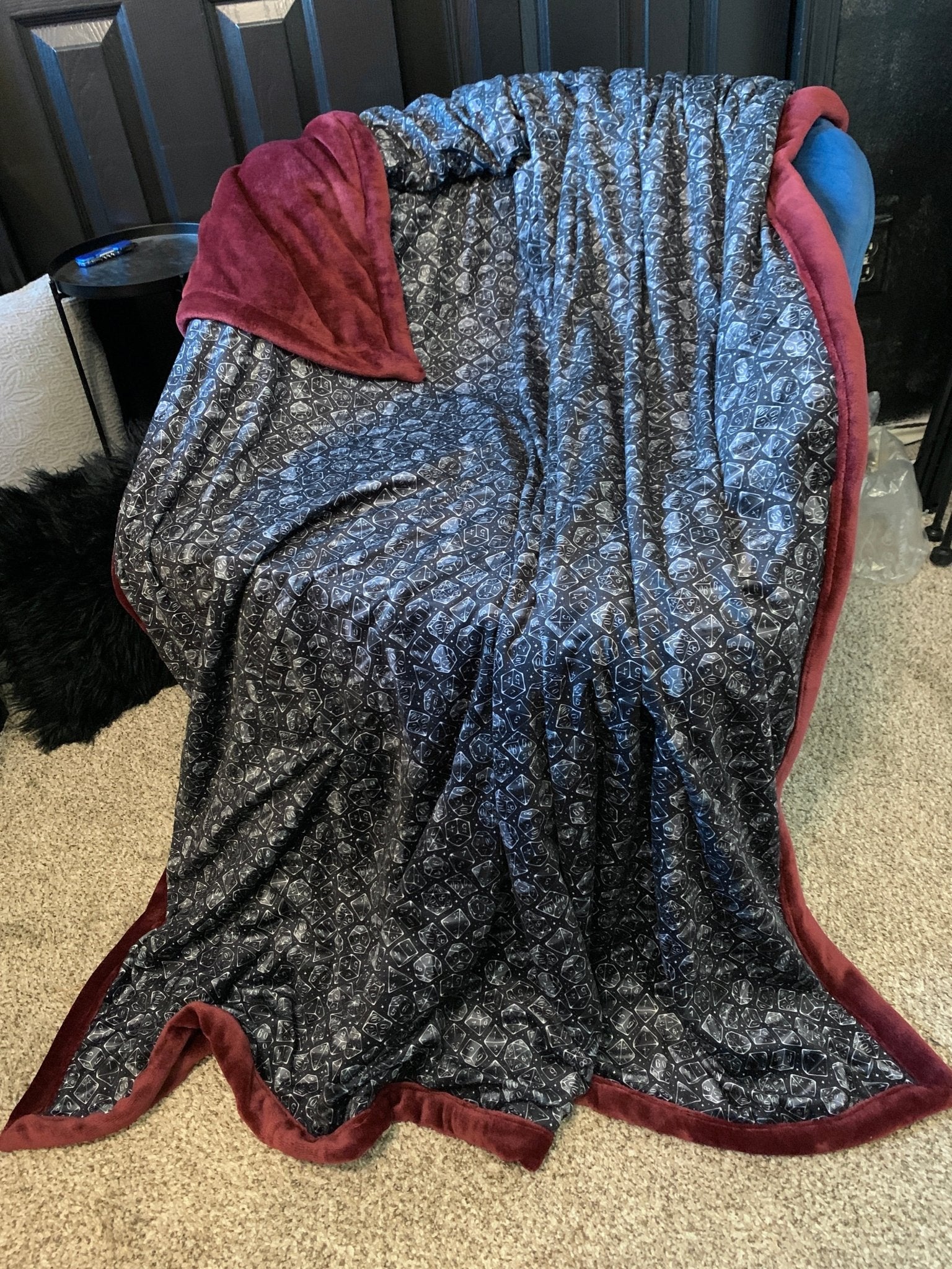 Custom Grownup Blankies - Dark Collection, Minky Blanket - FireflyBazaarTX