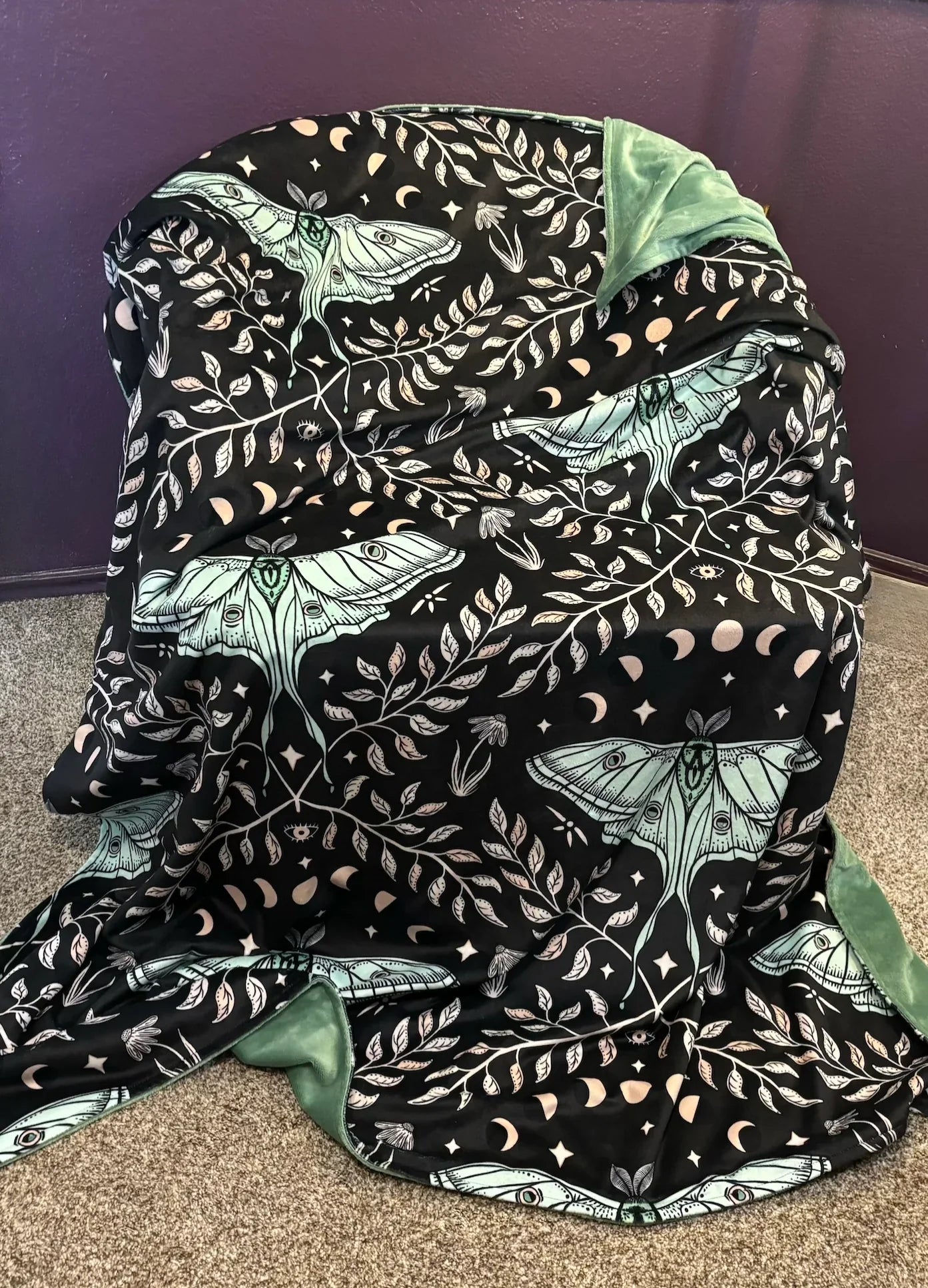 Custom Grownup Blankies - Dark Collection, Minky Blanket - FireflyBazaarTX