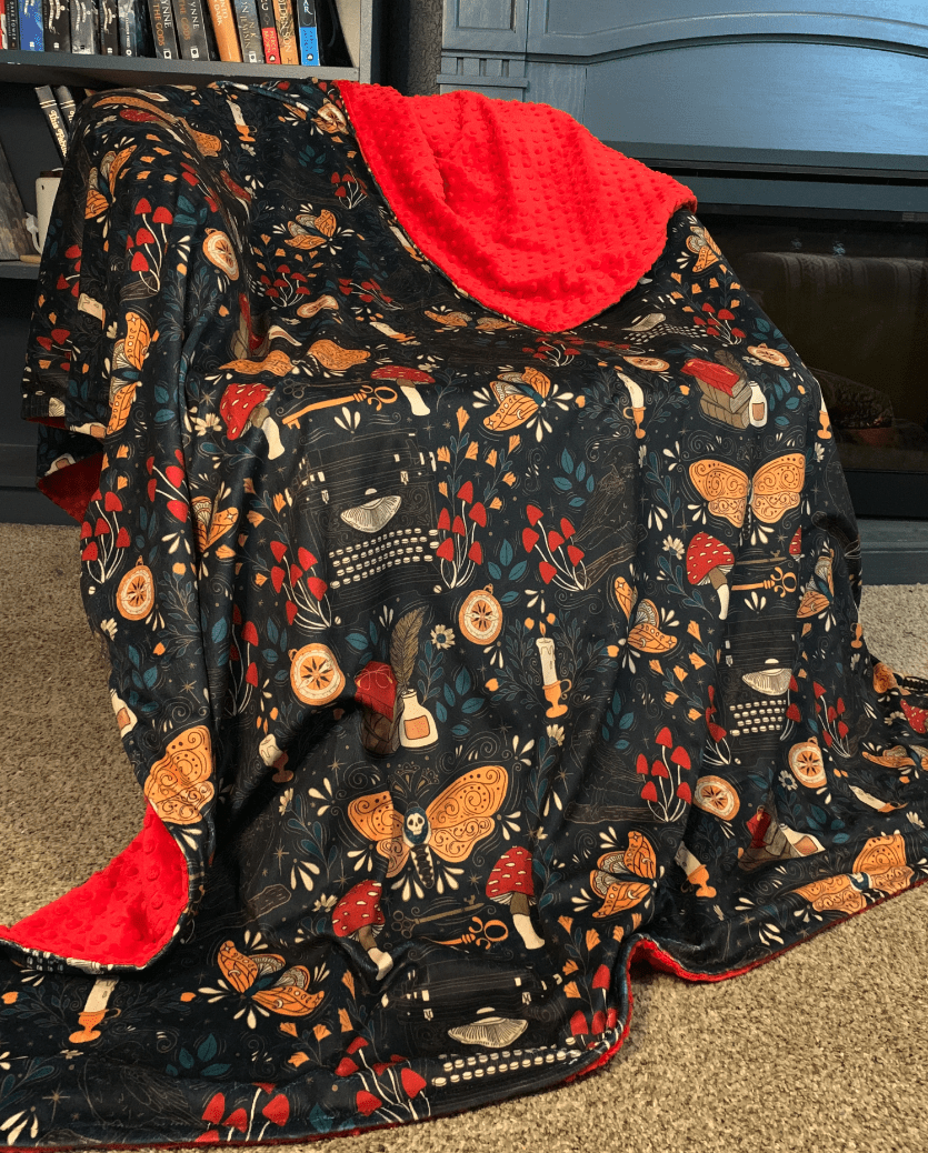 Custom Grownup Blankies - Dark Collection, Minky Blanket - FireflyBazaarTX