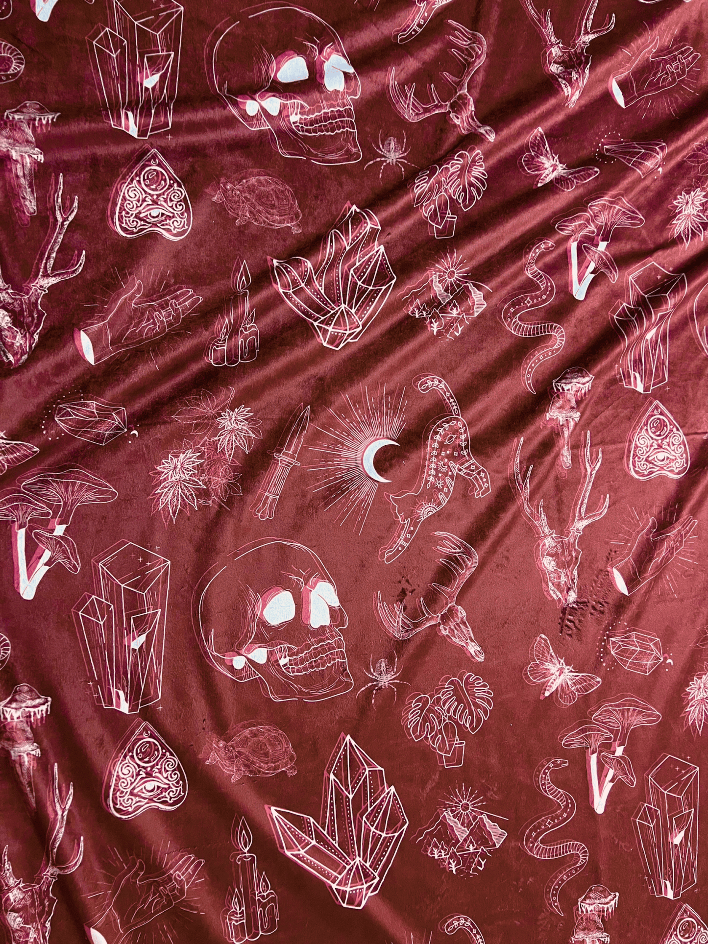 Custom Grownup Blankies - Dark Collection, Minky Blanket - FireflyBazaarTX