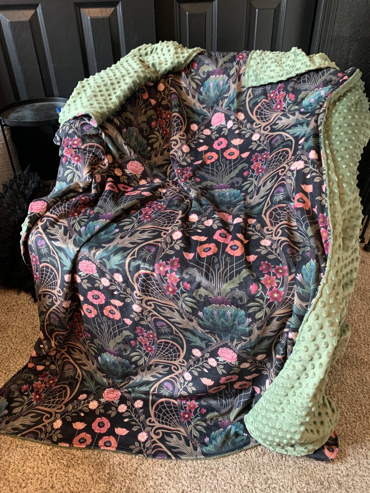 Custom Grownup Blankies - Dark Collection, Minky Blanket - FireflyBazaarTX