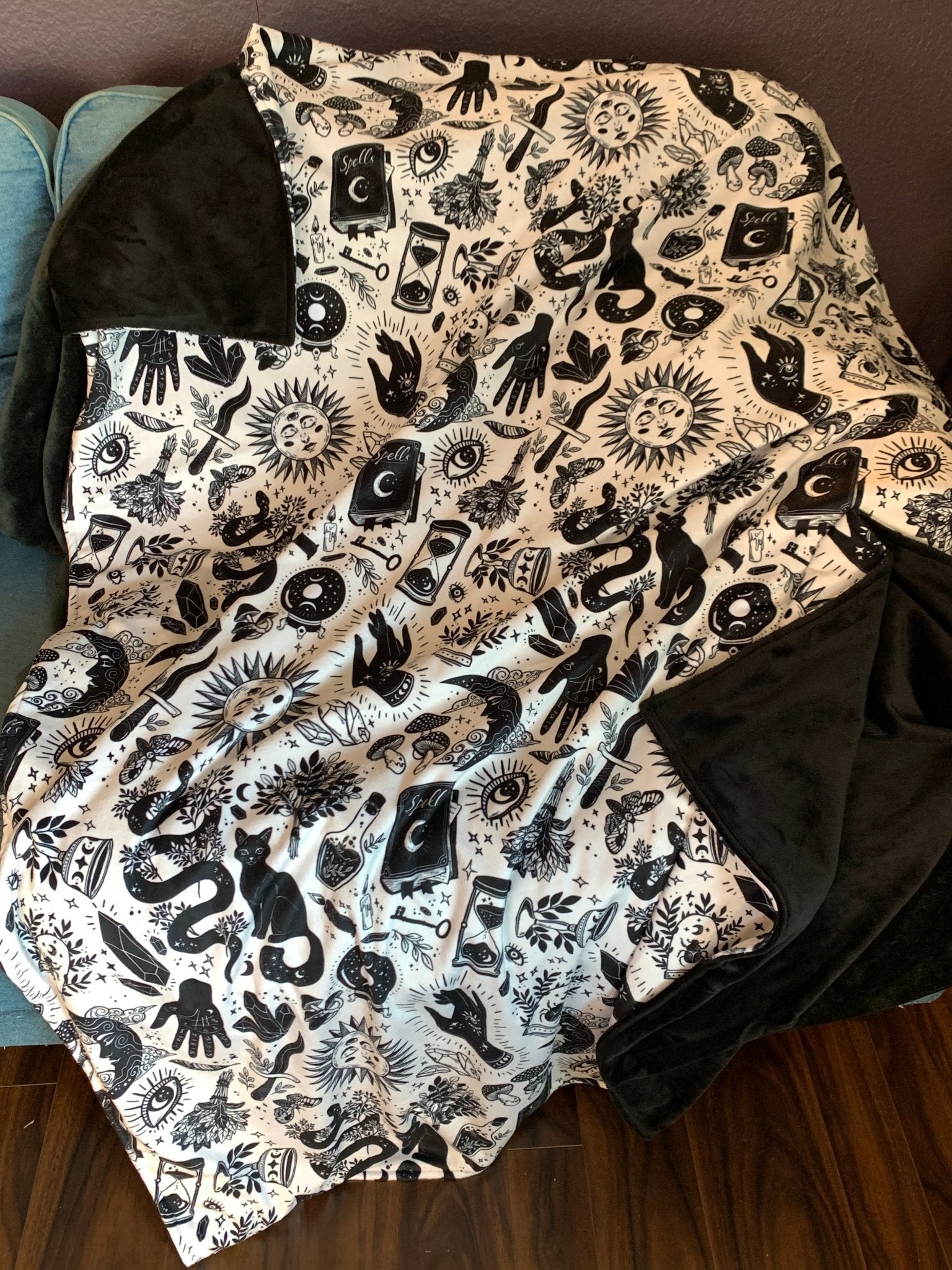 Custom Grownup Blankies - Dark Collection, Minky Blanket - FireflyBazaarTX