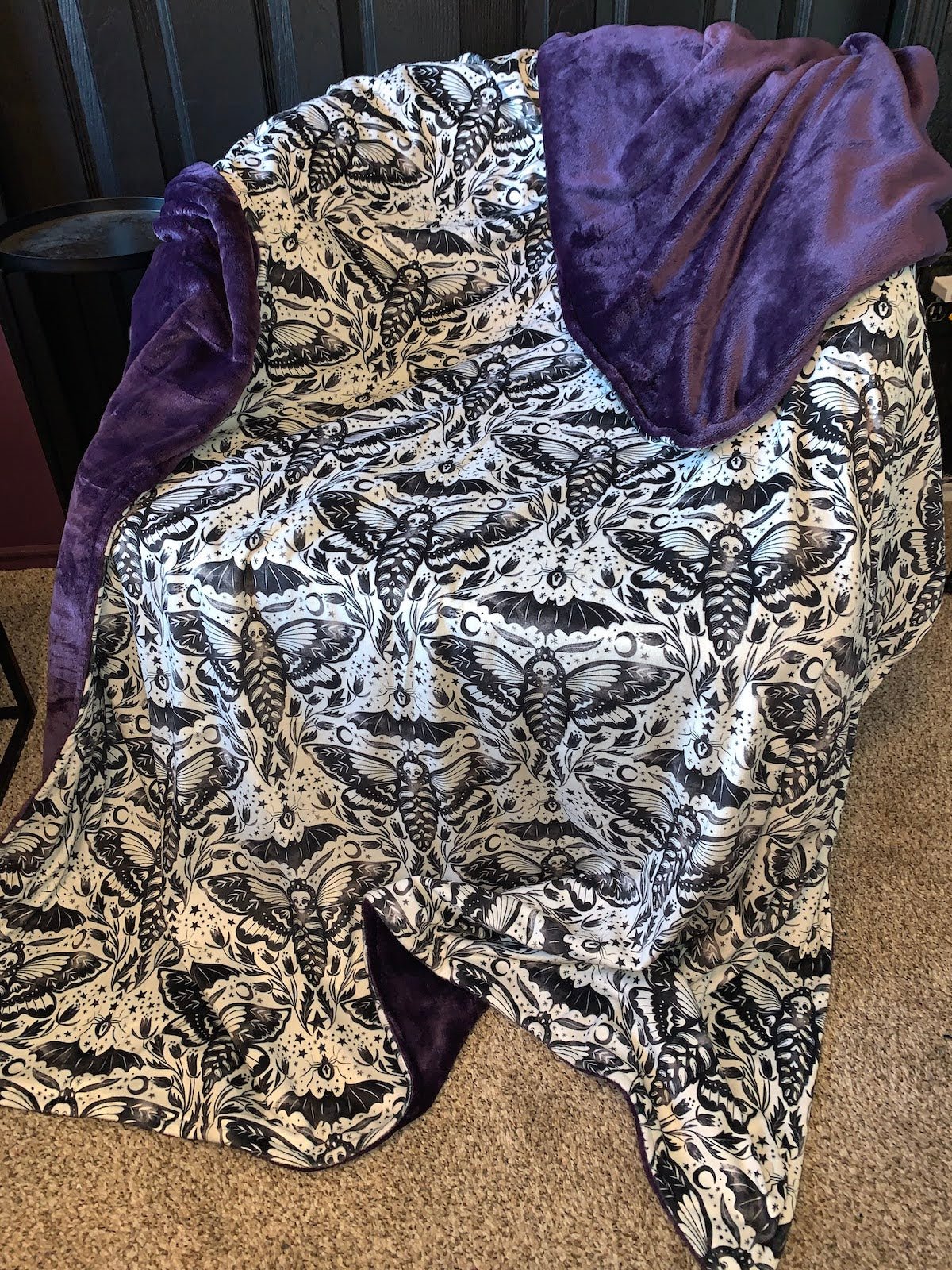 Custom Grownup Blankies - Dark Collection, Minky Blanket - FireflyBazaarTX