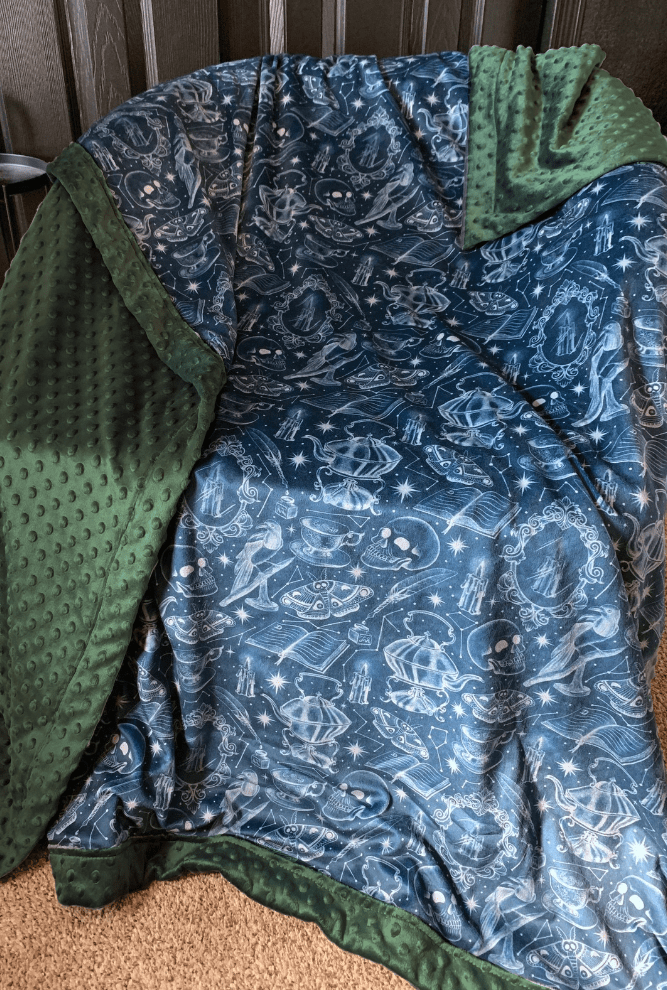 Custom Grownup Blankies - Dark Collection, Minky Blanket - FireflyBazaarTX