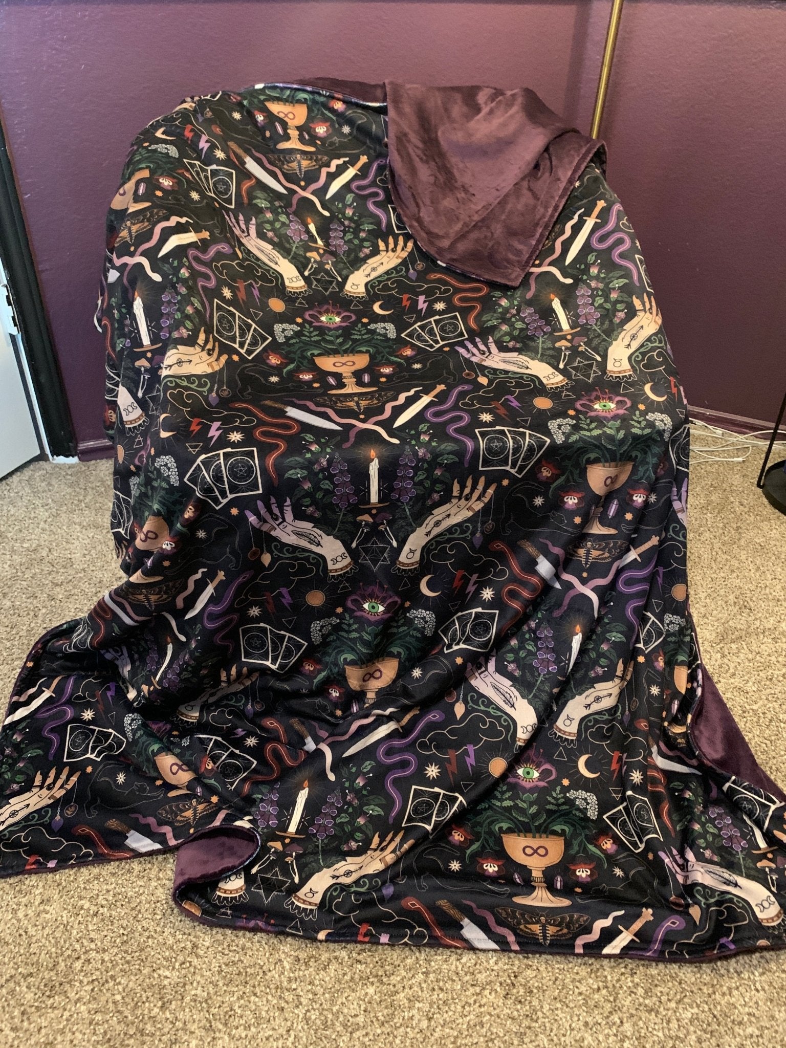 Custom Grownup Blankies - Dark Collection, Minky Blanket - FireflyBazaarTX