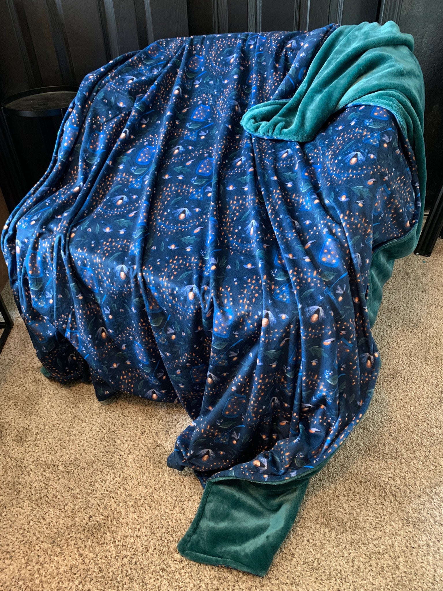 Custom Grownup Blankies - Dark Collection, Minky Blanket - FireflyBazaarTX