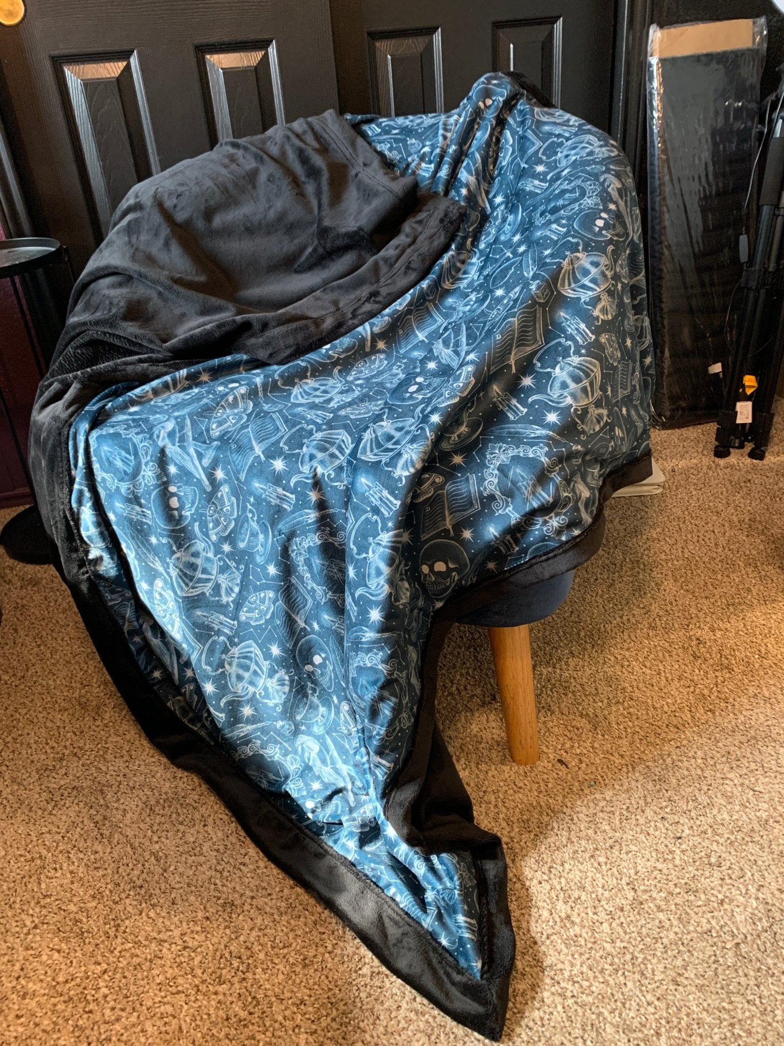 Custom Grownup Blankies - Dark Collection, Minky Blanket - FireflyBazaarTX