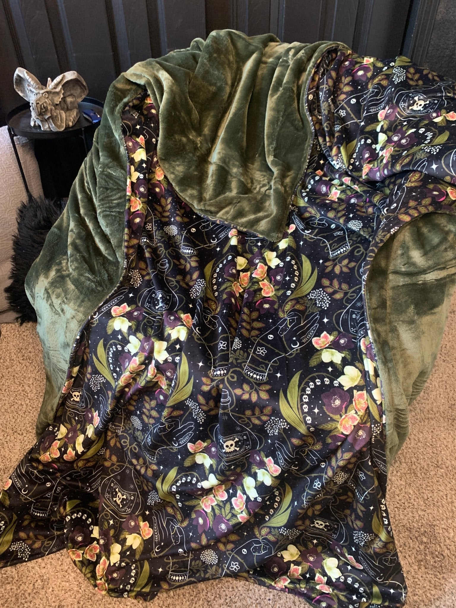 Custom Grownup Blankies - Dark Collection, Minky Blanket - FireflyBazaarTX