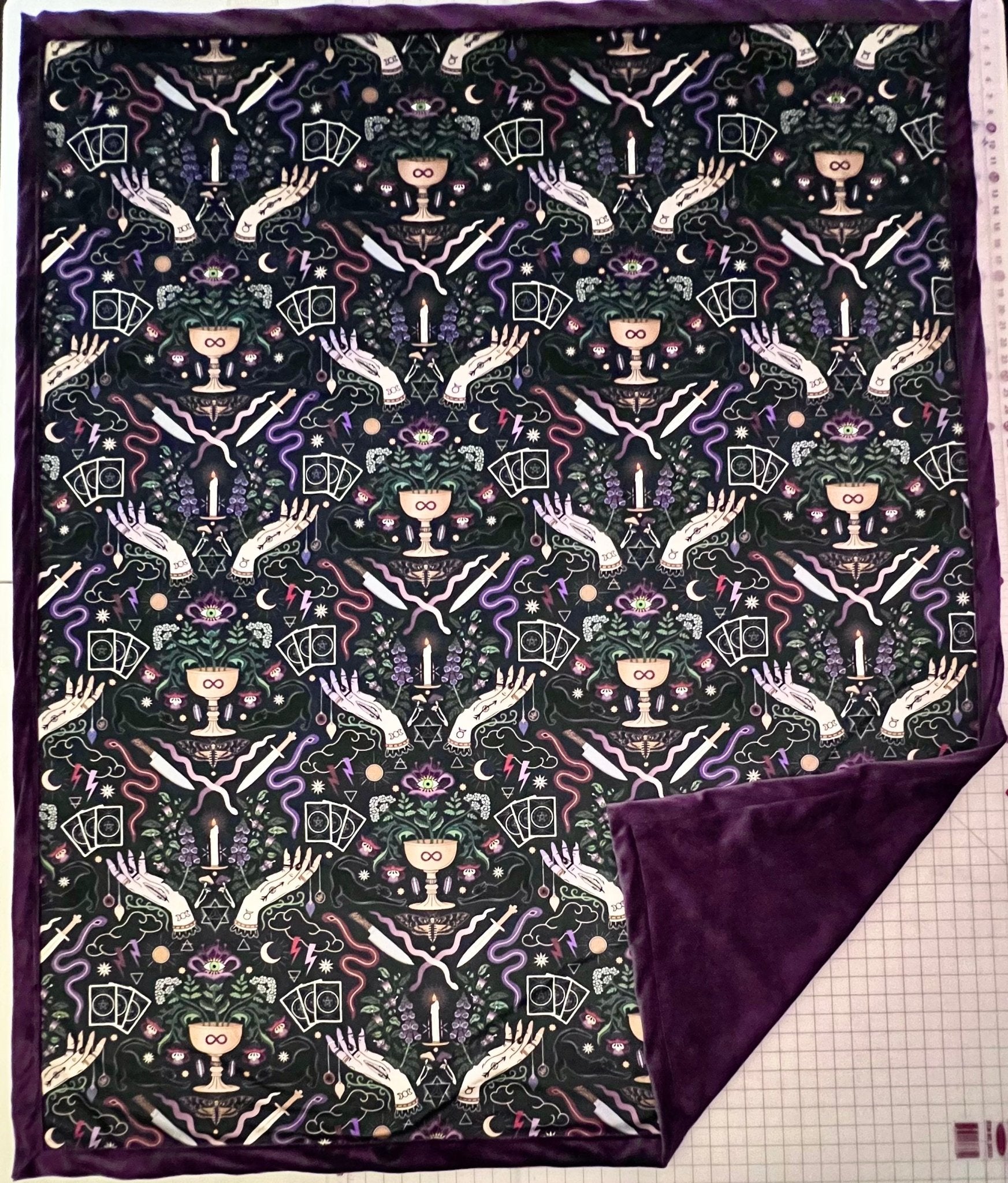 Custom Grownup Blankies - Dark Collection, Minky Blanket - FireflyBazaarTX