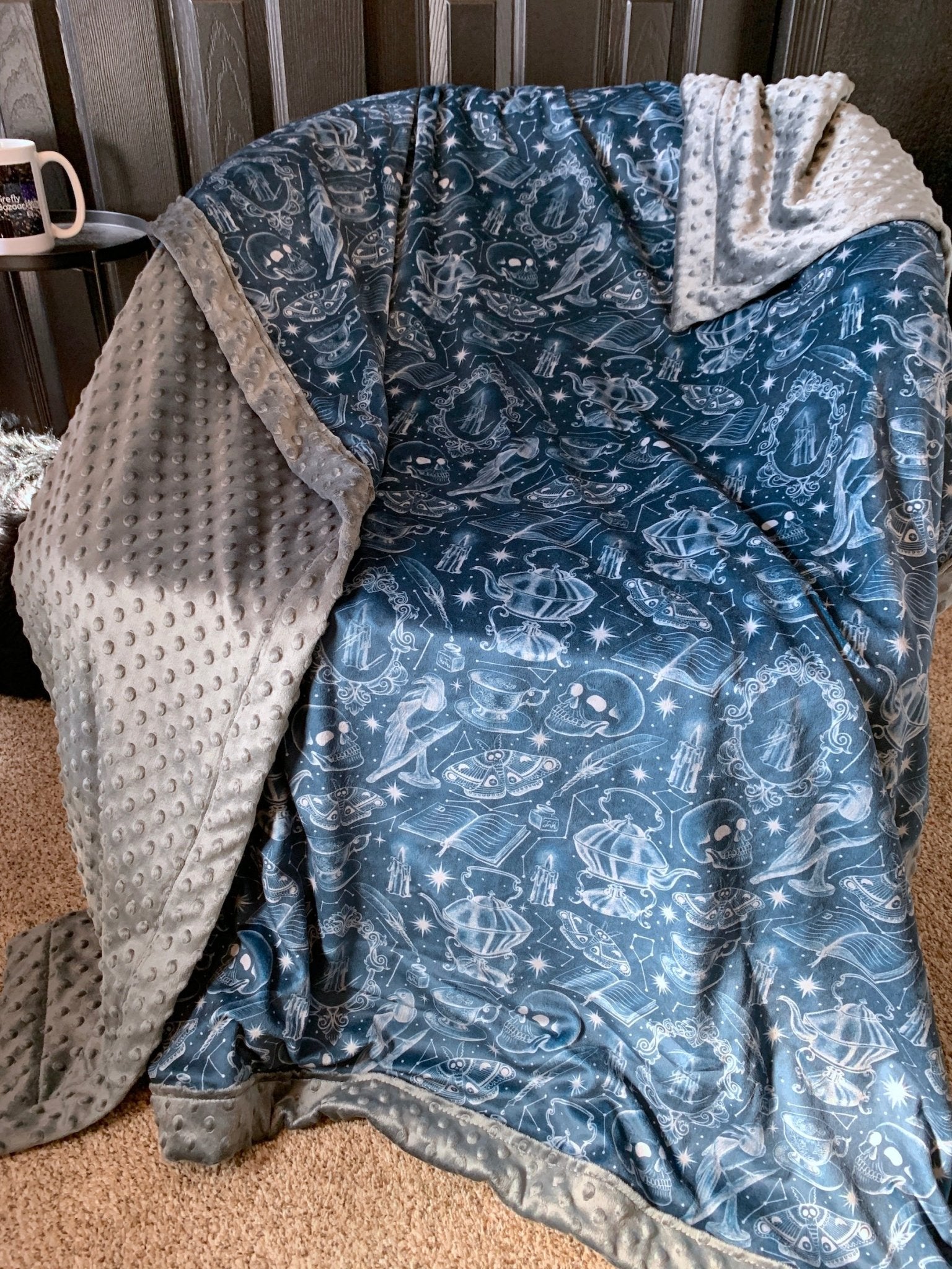 Custom Grownup Blankies - Dark Collection, Minky Blanket - FireflyBazaarTX