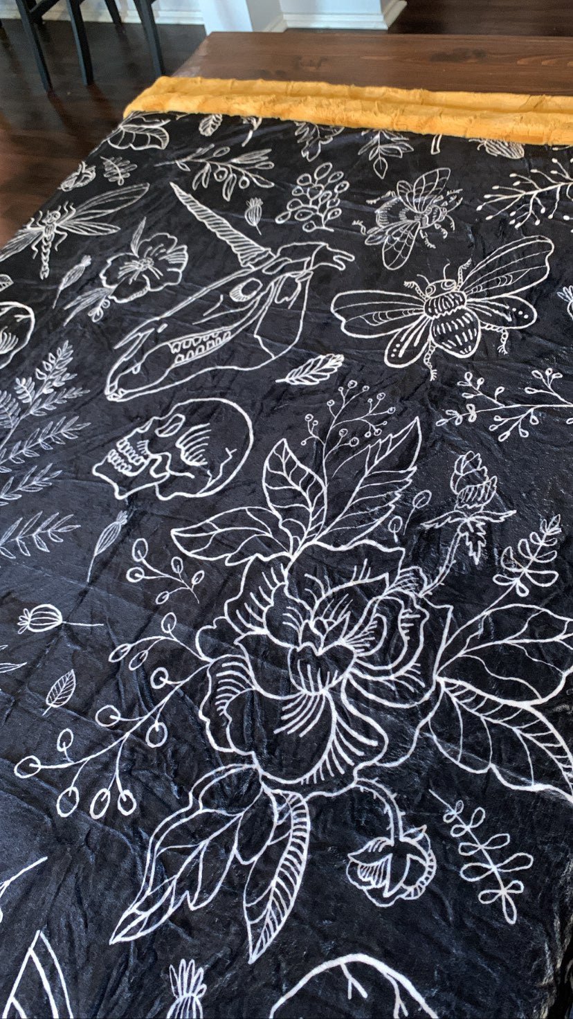 Custom Grownup Blankies - You Choose the Print, Minky Blanket - FireflyBazaarTX