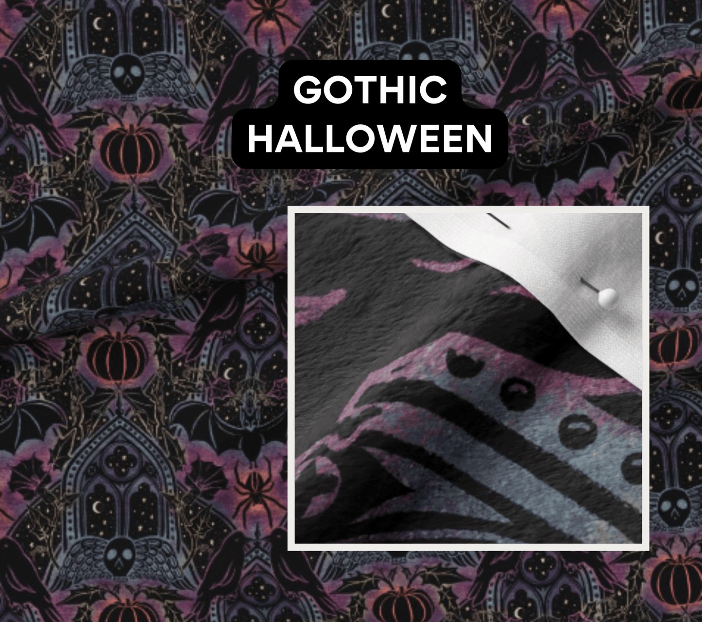 Halloween Collection - Curated Prints for Custom Grownup Blankies - FireflyBazaarTX