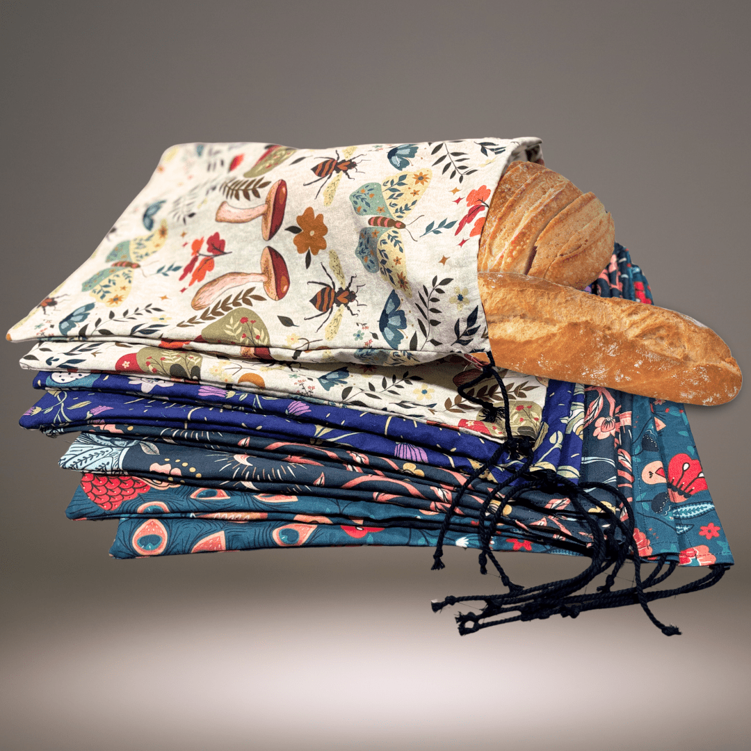 Linen Bread Bags or Produce Bags - FireflyBazaarTX