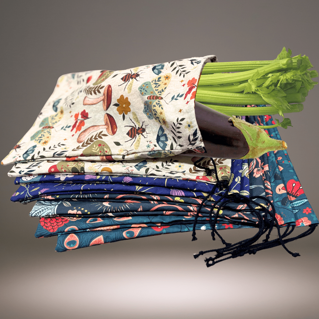 Linen Bread Bags or Produce Bags - FireflyBazaarTX