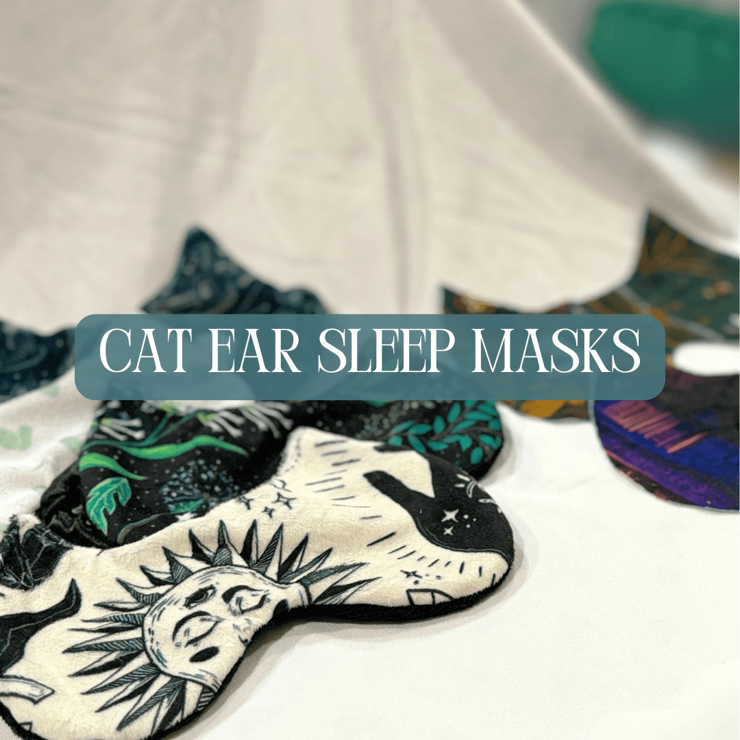 Ready - Made Cat Ear Sleep Mask - FireflyBazaarTX