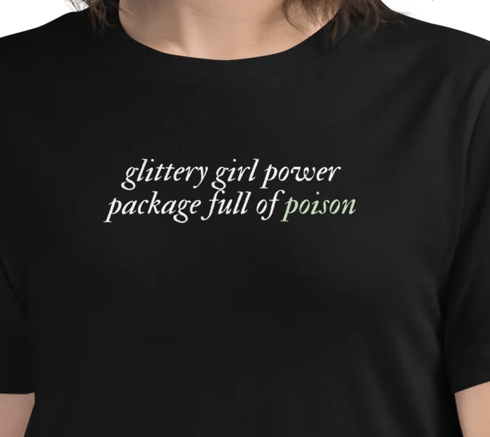 TS Glittery Poison Tee - FireflyBazaarTX