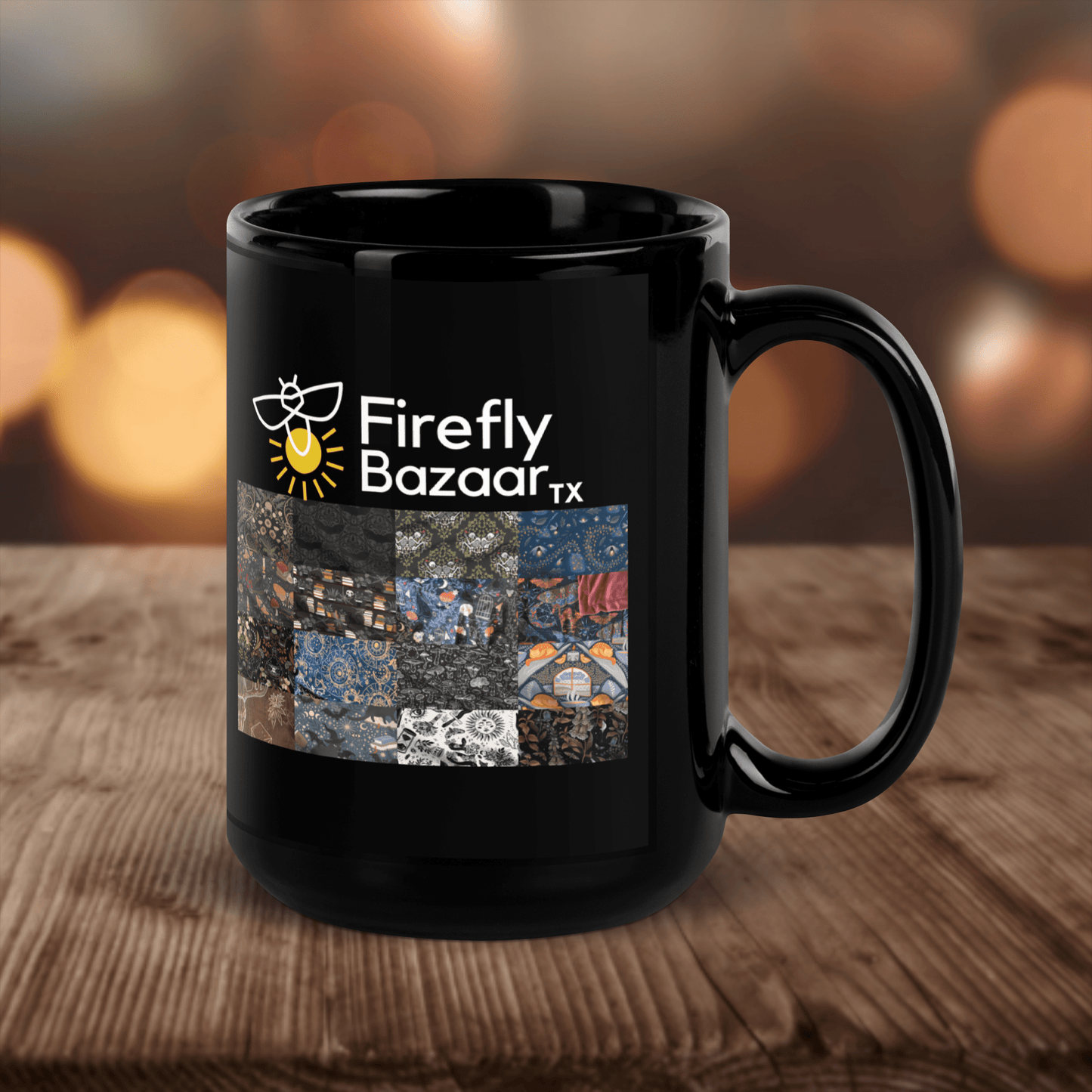 Black Glossy Mug - FireflyBazaarTX