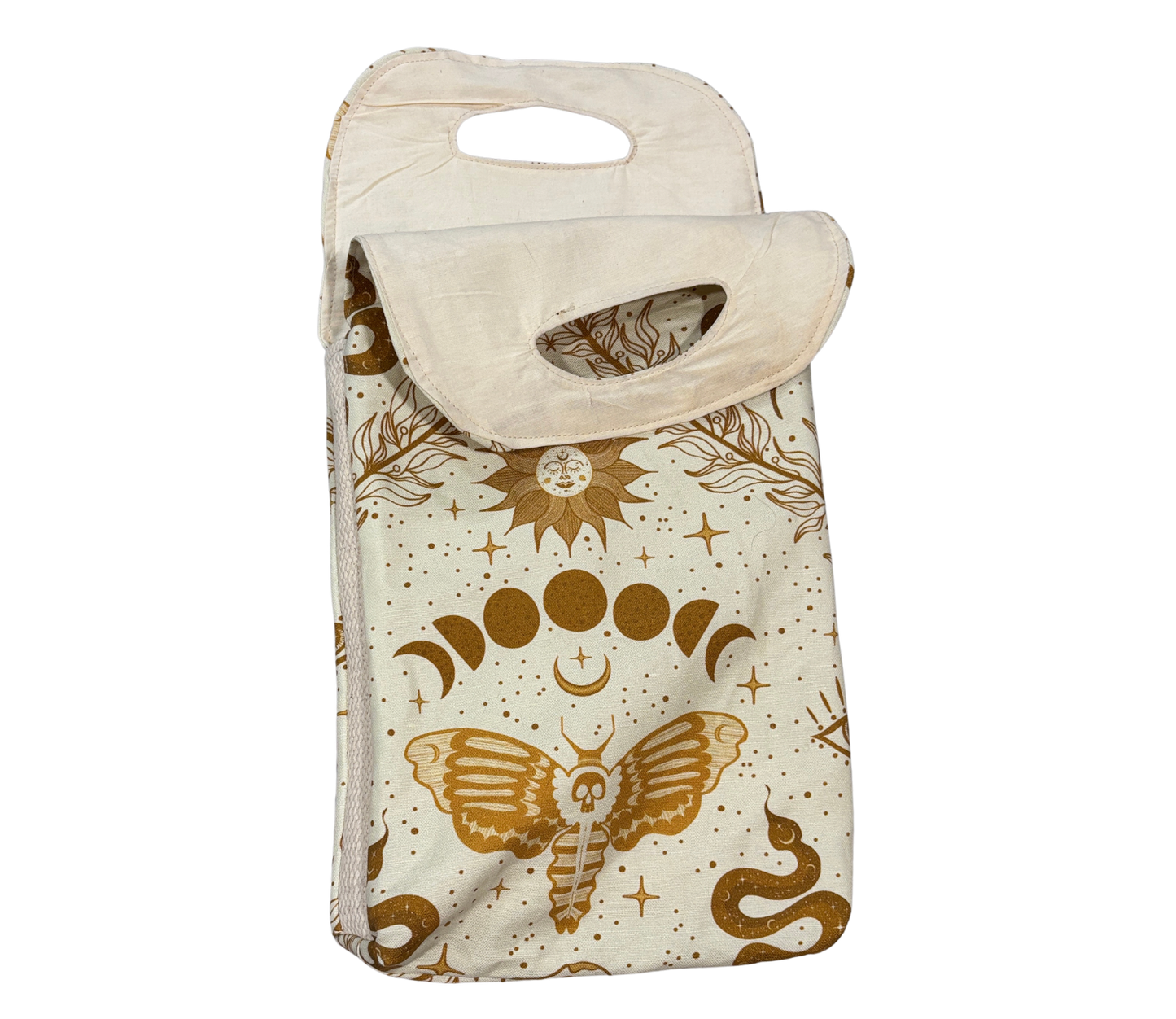 Wine Bags - Handmade, Double Bottle Size, Cotton and Linen Blend, Muslin Liner