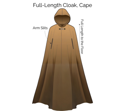 Deluxe Cloak (Hood, pockets, arm slits)