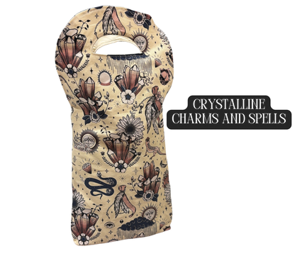 Wine Bags - Handmade, Double Bottle Size, Cotton and Linen Blend, Muslin Liner