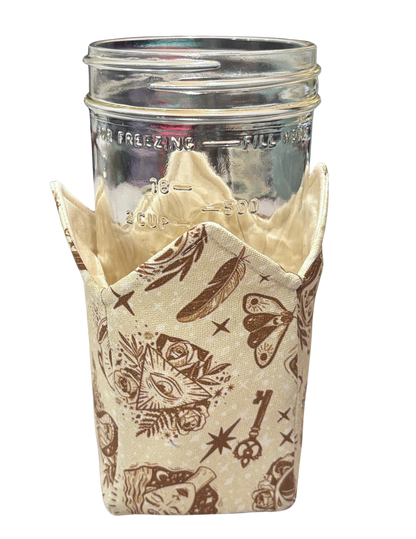 Drink Holder - Insulated Cotton Sleeve for Cups or Ice Cream Pints