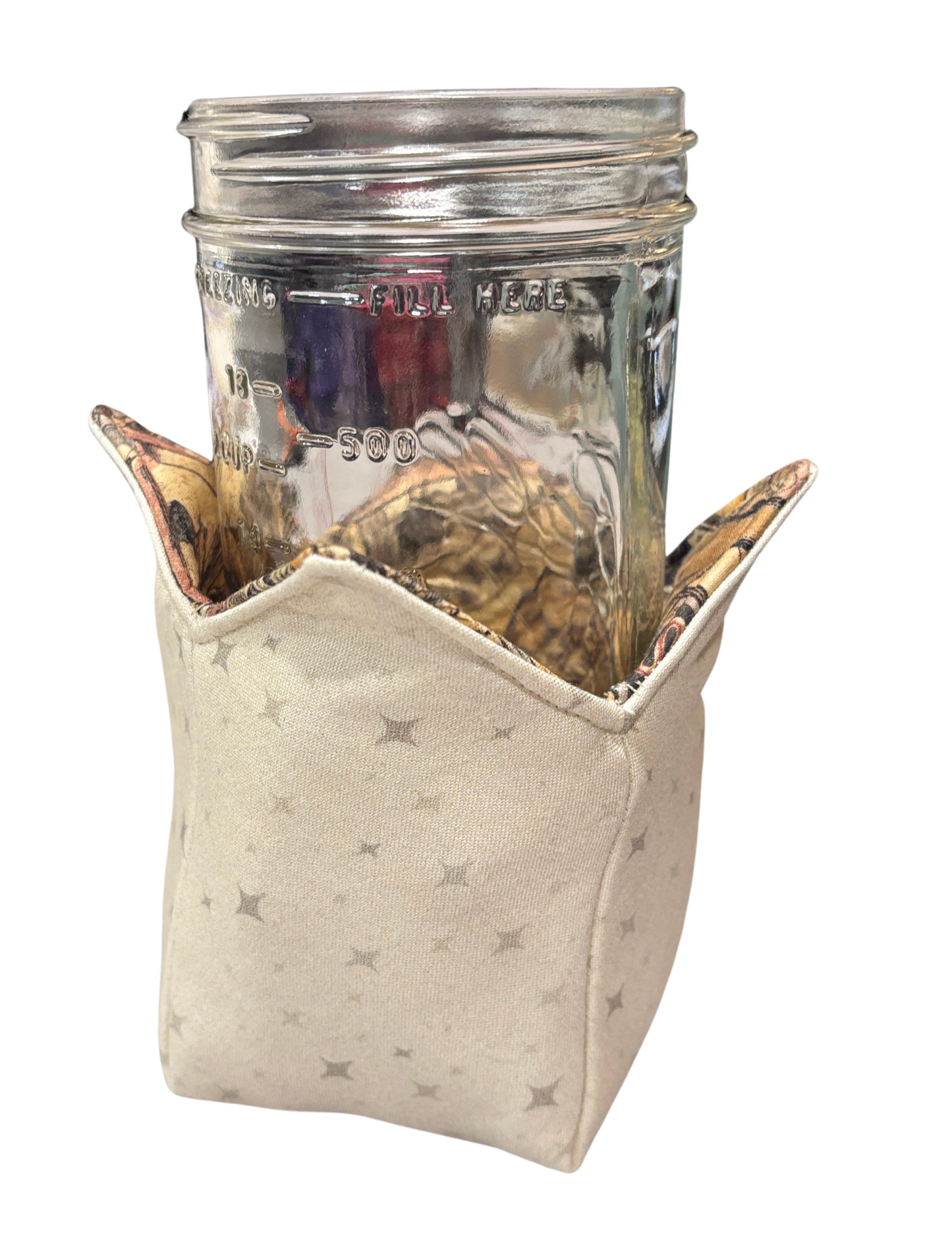 Drink Holder - Insulated Cotton Sleeve for Cups or Ice Cream Pints