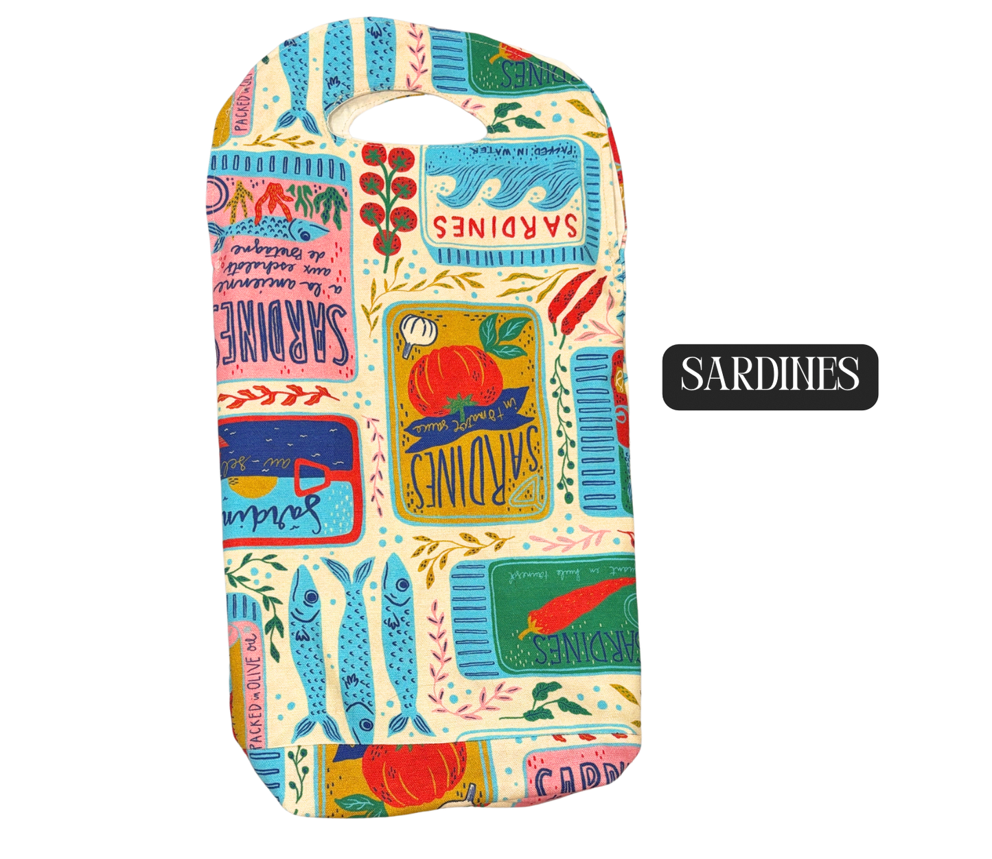 Wine Bags - Handmade, Double Bottle Size, Cotton and Linen Blend, Muslin Liner