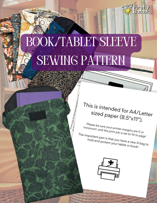Book or Tablet Sleeve Sewing Pattern
