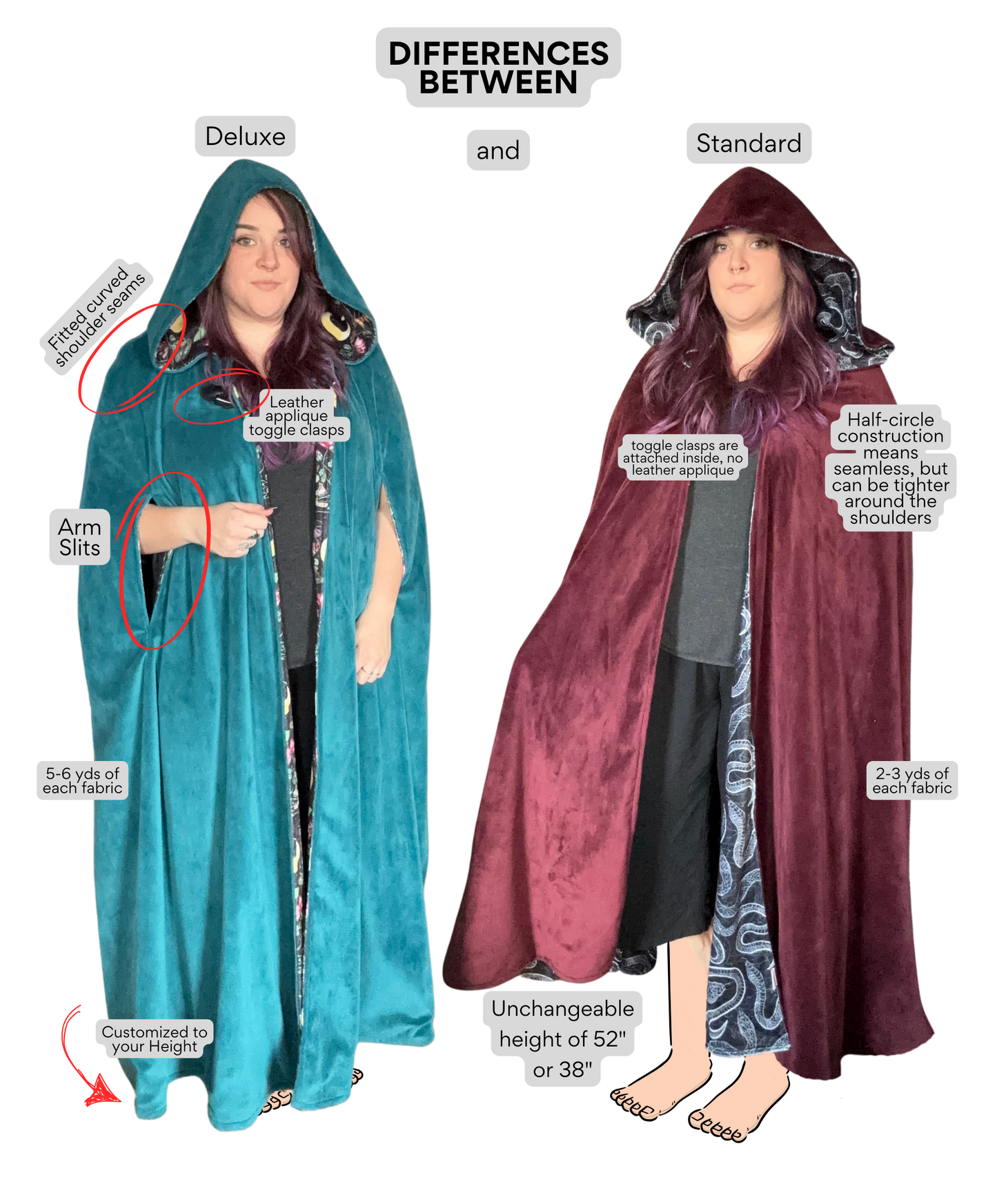 Deluxe Minky Cloak - Customizable Hooded Cape