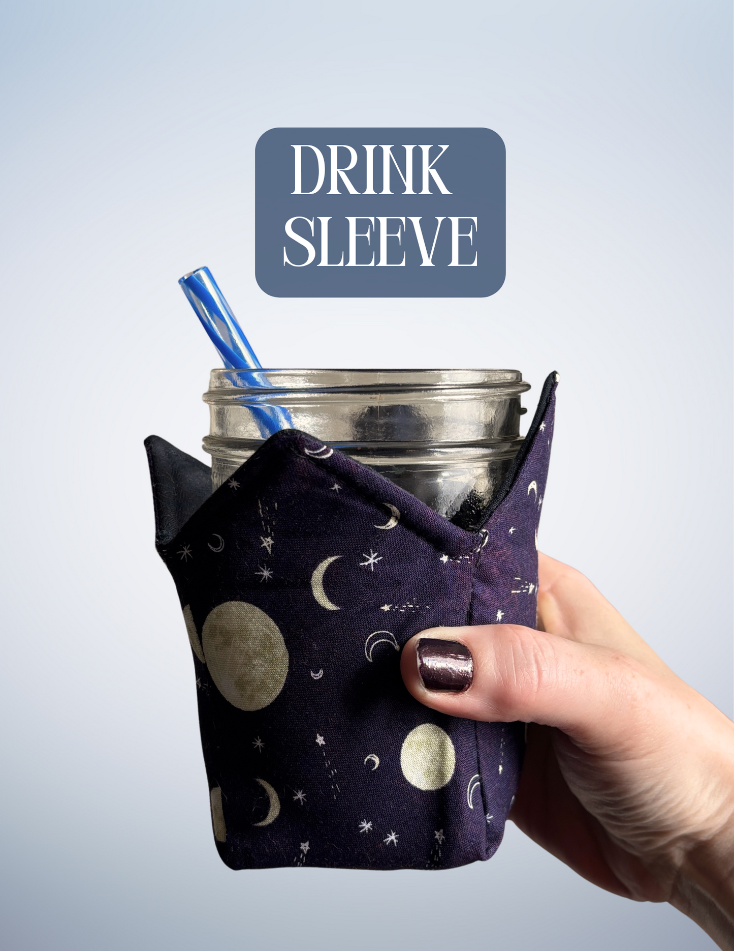 Drink Holder - Insulated Cotton Sleeve for Cups or Ice Cream Pints