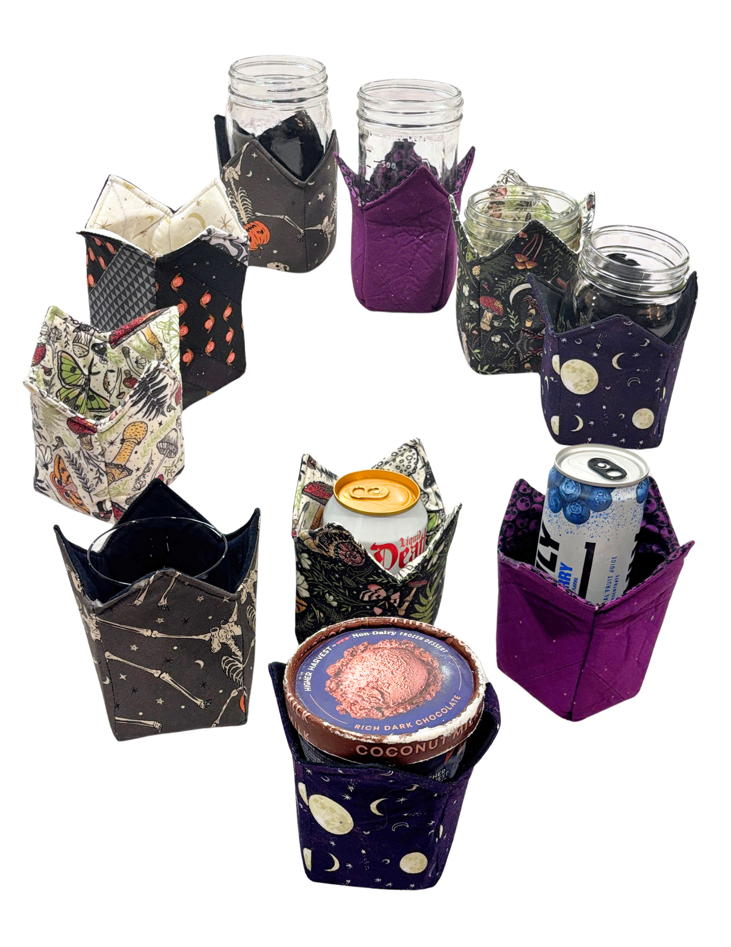 Drink Holder - Insulated Cotton Sleeve for Cups or Ice Cream Pints