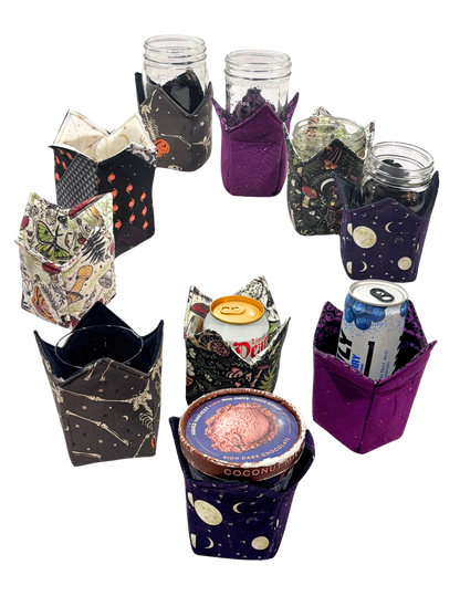 Drink Holder - Insulated Cotton Sleeve for Cups or Ice Cream Pints