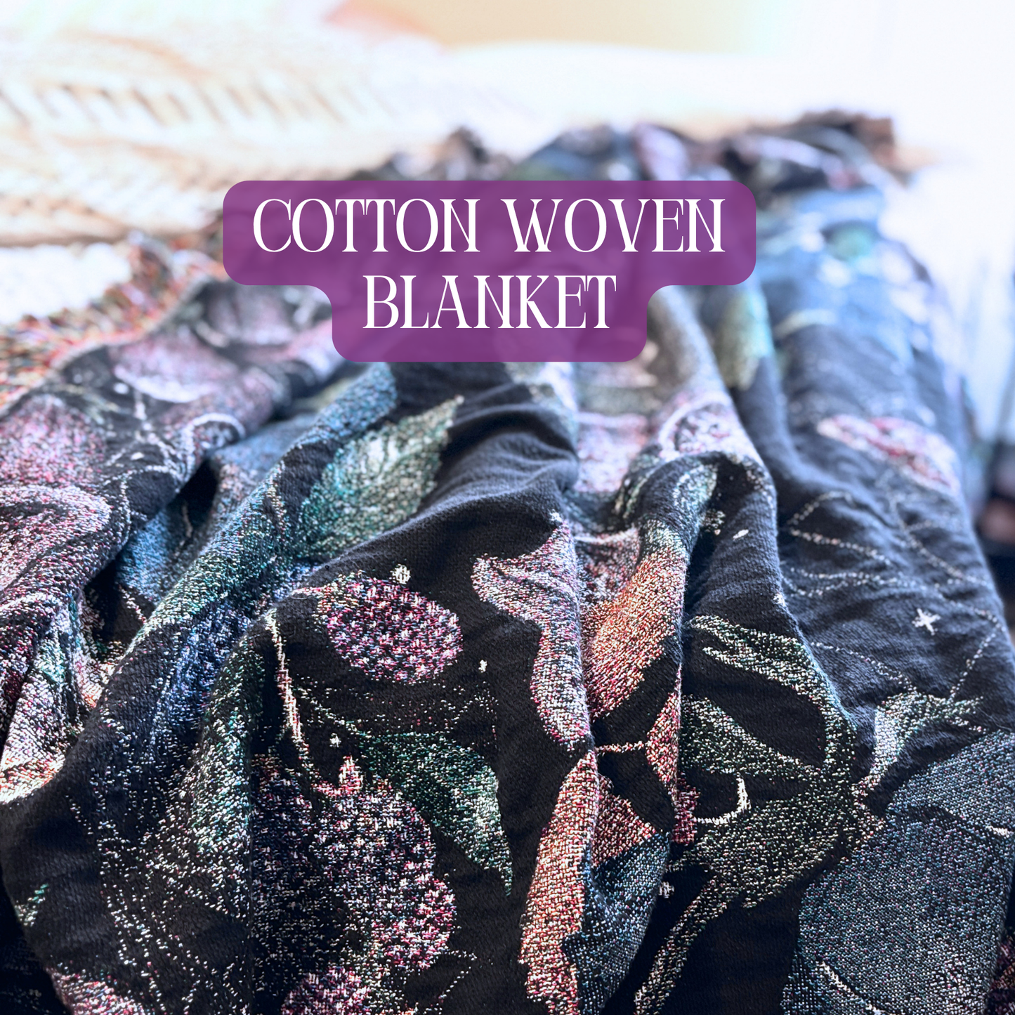 Cotton Woven Blanket - Poisonous Plant Garden