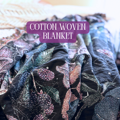 Cotton Woven Blanket - Poisonous Plant Garden