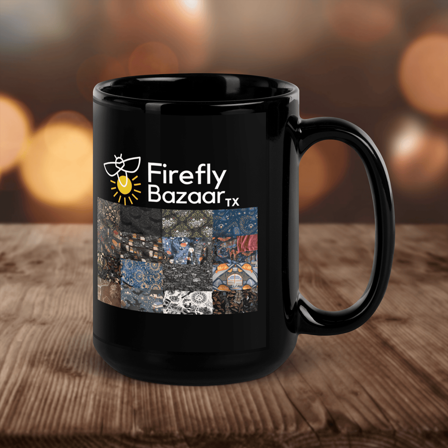 Black Glossy Mug - FireflyBazaarTX