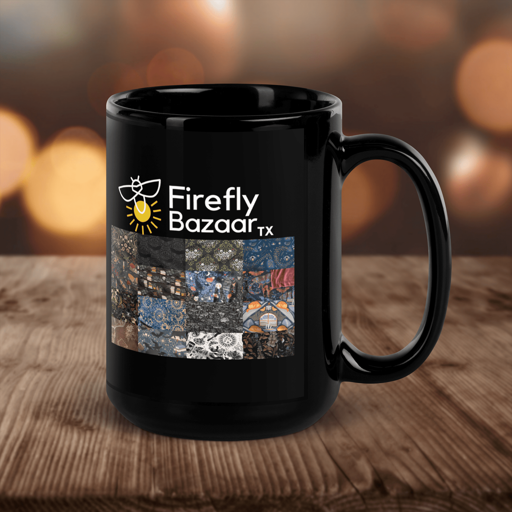 Black Glossy Mug - FireflyBazaarTX