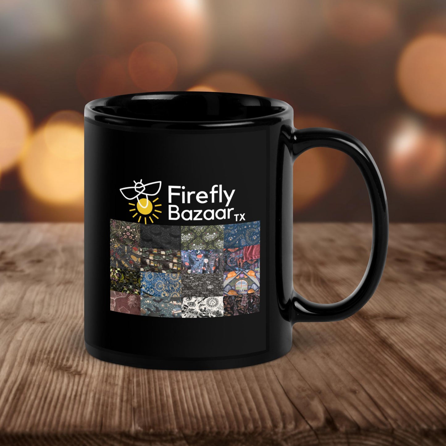 Black Glossy Mug - FireflyBazaarTX