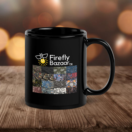 Black Glossy Mug - FireflyBazaarTX