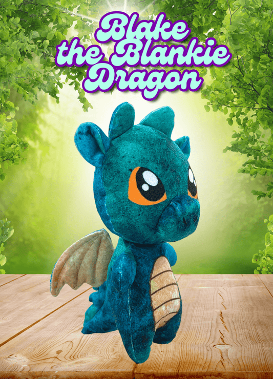 Blake the Blankie Dragon - Ready - Made Plushies - FireflyBazaarTX